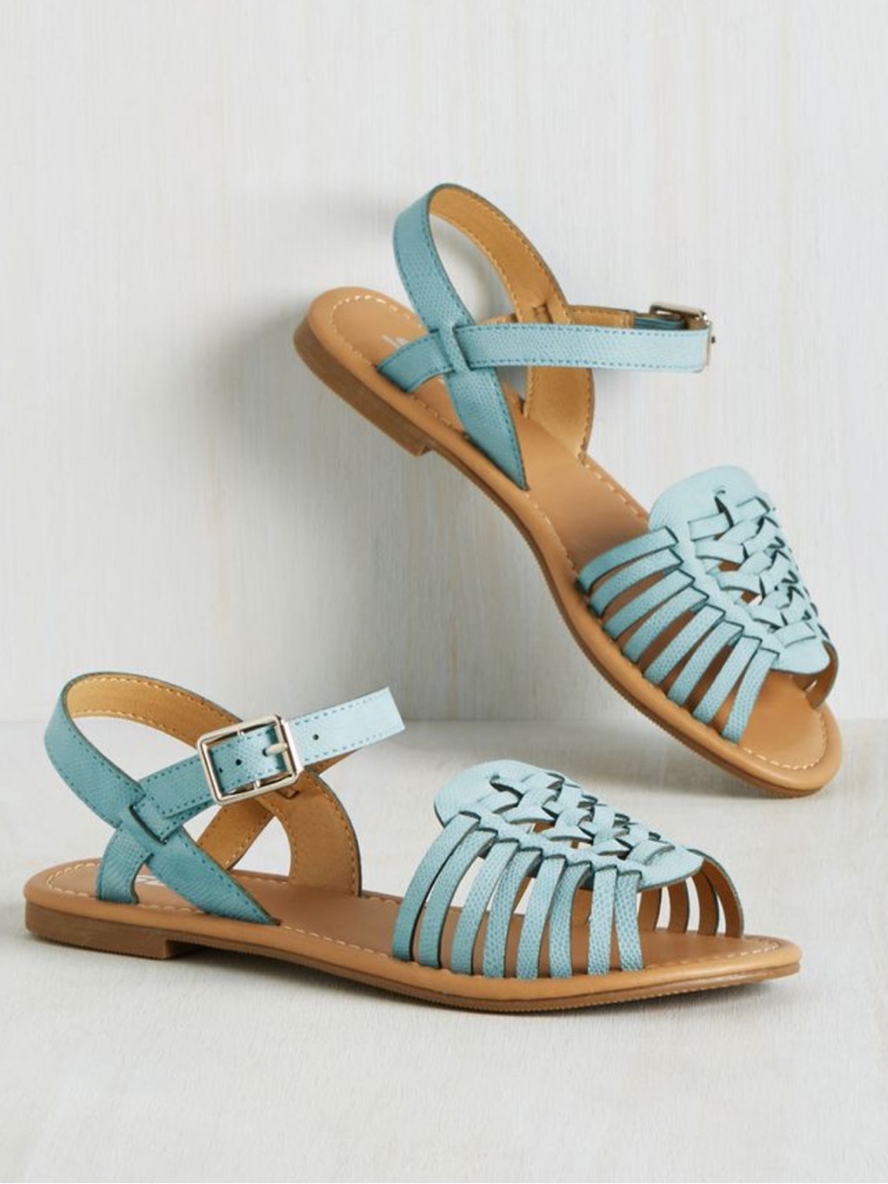 ModCloth Light Blue Woven Sandals size 10